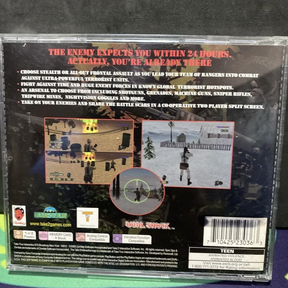 Spec OPS Stealth Patrol PS1 PlayStation 1 Black Label Complete w/ Manual Tested